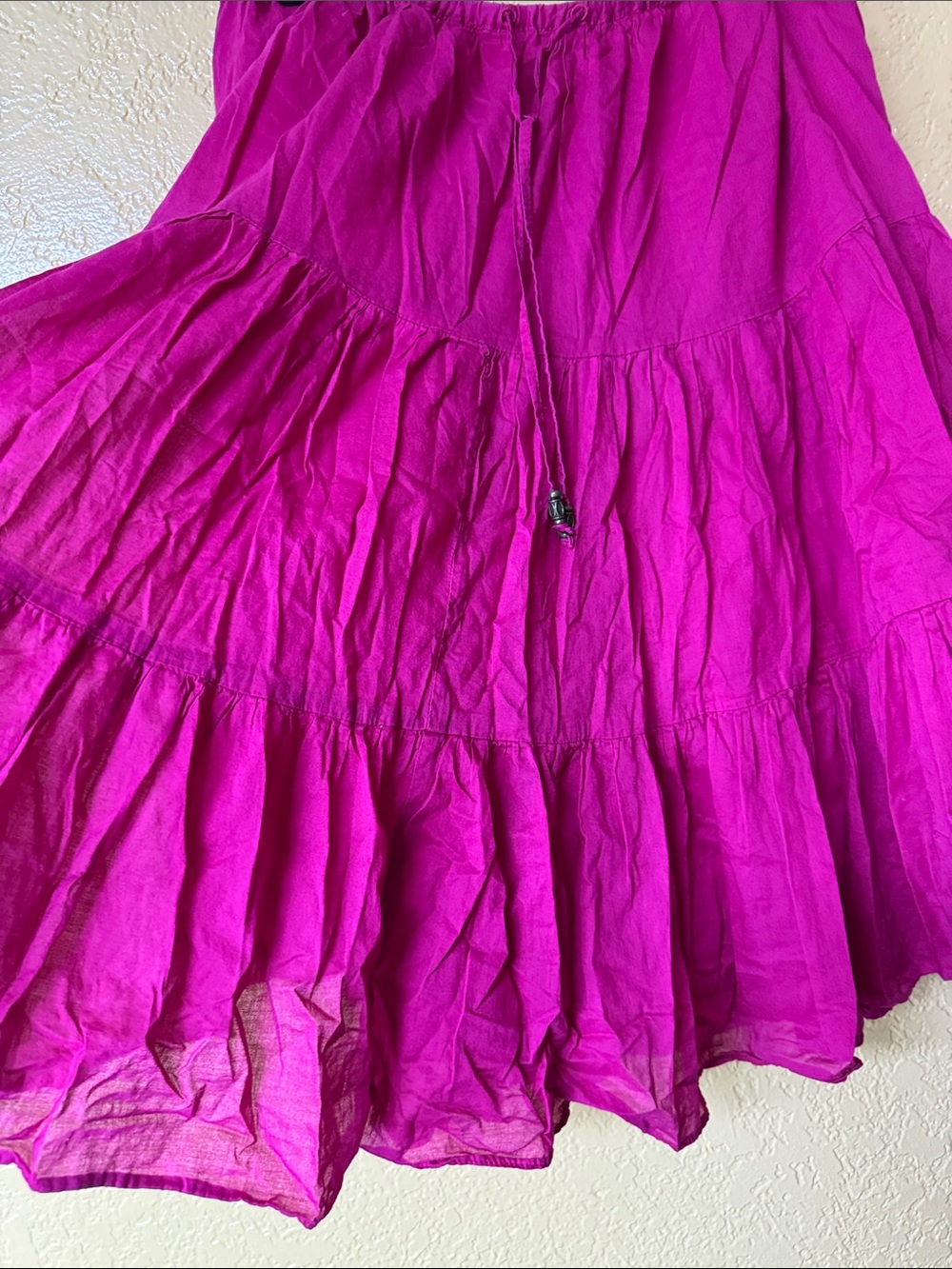 Lauren Ralph Lauren Fuchsia Tiered Skirt - Picture 2 of 2